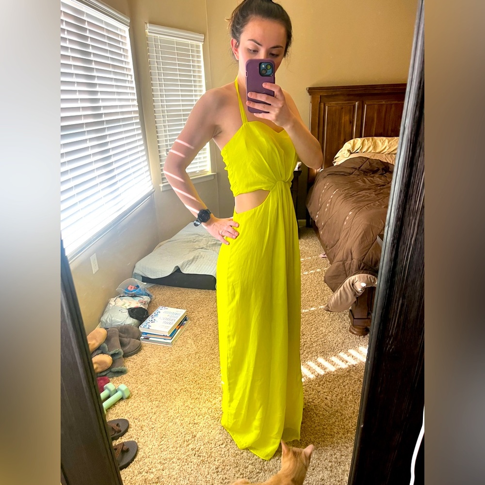 Neon Size 6 BCBG Maxi dress; worn twice